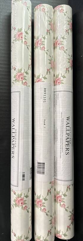 Rb91101 Designer Wallpapers Run 7. Lot Of 3. Floral Print