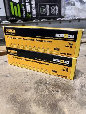 50626-pwr Dewalt 2-pack .27 Caliber Short Safety Strip Load Yellow 100pk - New
