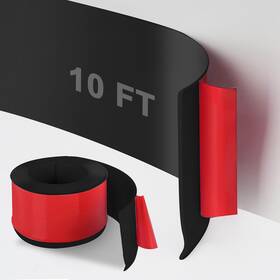 Fbm-01 Dgsl Dsgl Flexible Baseboard Molding Trim 4 In X 10 Ft Black