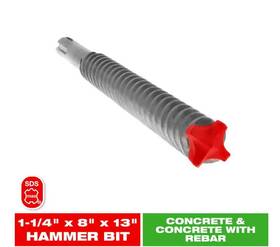 Diablo 008925152866 1-1/4 Inch X8 X13 Rebar Demon Sds-max 4-cutter Carbide-tipped Hammer Drill Bit