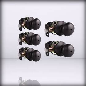 Dl5766orbbk-5pack 717332824586 Probrico Keyless - Privacy Door Knobs With Lock Interio Oil Rubbed Bronze 5 Pack