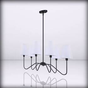 3374d603 Dolaimi House - 6 Light For Linear Chandelier Lighting Fixture Fabric Shade L
