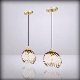3558-3800 Dolaimy House Hanging For Modern Farmhouse Pendant Light Fixtur Amber Glass 2