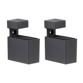 Dolle 445017868800 Cuadro 0.2 Inch -0.79 Black Adjustable Shelf Bracket 2-pack