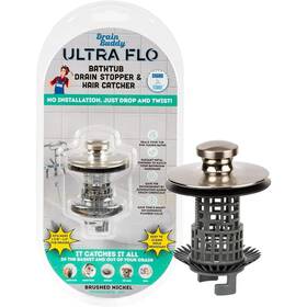 Drain Buddy 850015998263 Ultra Flo No Installation 2 In 1 Clog Preventing Tub Stoppe