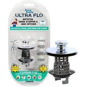 Drain Strain 850015998232 Buddy Ultra Flo No Installation 2 In 1 Clog Preventing Tub Stoppe