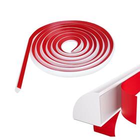 Dreikanter 797465237057 Flexible Quarter Round Molding 118 Inch Peel And Stick Rubber Edge White