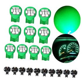 222034 Dssooy 10pack T10 194 168 Led Light Bulb 158 161 2825 Instrument Panel Gauge Green