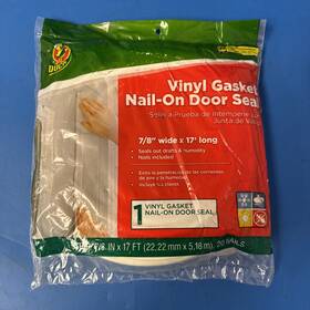 74448 Duck Brand Vinyl Gasket Nail-on Door Seal 7/8 Inch Wide X 17ft Long