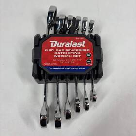 64-115 Duralast New Ratcheting Wrench Set 6 Pc. Sae Reversible