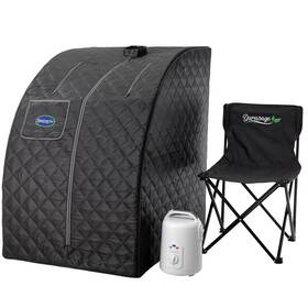 Durasage 851711007594 Lightweight Portable Personal Steam Sauna Spa For Relaxation Black