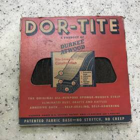 12-5310 Durkee Atwood Vintage Dor-tite Self Adhesive Rubber Weather Strip In Packaging