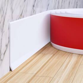 Bs-0002 Duzzy Flexible Baseboard Molding Trim 4 Inch W X 20 Feet White