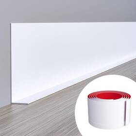 Bs-33 Duzzy Flexible Baseboard Molding Trim 5 Inch W X 20 Feet White