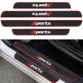 Qp5033 Dwarfoo 4pcs Car Door Sill Plate Protectors Anti-scratch And 20.7 1.65inch Sports
