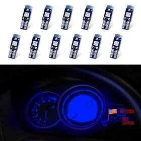 Qp5140 Dwarfoo T5 37 74 2721 Pc74 Pc37 Led Bulb 3030 Chips Super Bright 12 Volt Blue