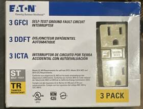 Trsgf15v-3-lw Eaton Trsgf15v-lw Arrow Hart Duplex Gfci Receptacle 125v Ac 20a 2 Pole 3 Wire