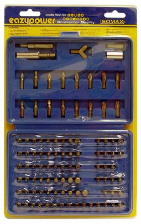 81962 Eazy Power Eazypower 100piece Screwdriver Bit Assortment In Heavy Duty Storage Case