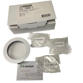 Edl-3000-2 Edl Edl3000-2 Eco Downlight Trim Round 3 Inch White With Solite Glass W Beam Spreads