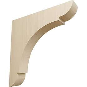 Bktw01x10x10olrw-case-4 Ekena Millwork 192770361211 Large Olympic Wood Brackets 1 3/4