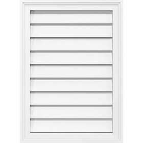 Gvpve20x1402sf Ekena Millwork 194438453368 Vertical Surface Mount Pvc Gable Vent 20 Inch W X 1
