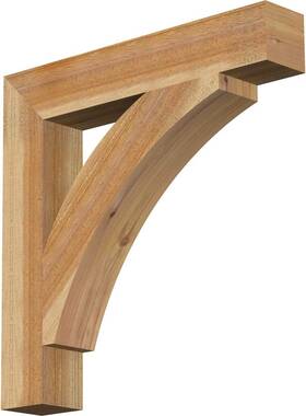 Ekena Millwork 194438807871 4 Inch W X 24 D H Rustic Wood Bracket 4w Western Red Cedar Rough Sawn