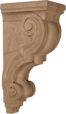 Corw05x07x14tral Ekena Millwork 849014029115 Large Traditional 5w X 6 3/4d 14h Alder