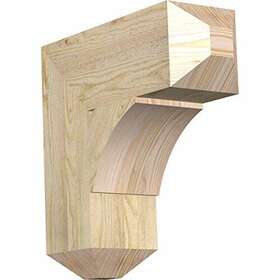 Bkt06x18x18thr04rdf Ekena Millwork 889274063450 Thorton Craftsman Rough Sawn Bracket 6 Inch W