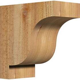 Ekena Millwork 889274130206 Cor04x08x08new00rwr 4 Inch W X 8 D H Newport Rough Sawn Corbel