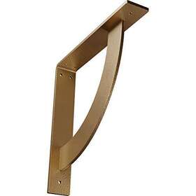 Ekena Millwork 889274938789 Bktmbu Steel Bracket Bulwark 2 Inch W X 12 D H Hammered Gold
