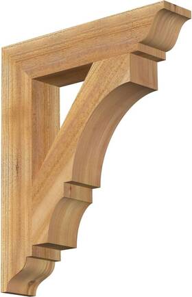 Bkt04x20x24boa01rwr Ekena Millwork 4 Inch W X 20- D 24- H Western Red Cedar Rough Sawn