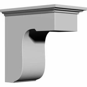 Bkt08x08x04le Ekena Millwork 4 7/8-inch W X 8-inch 7/8 Inch 8 D H White