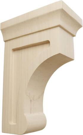 Bktw02x04x06gorw Ekena Millwork 2.5- Inch W X 4- D 6- H Rubberwood