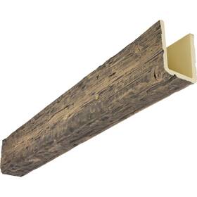 Ekena Millwork Bmsts3c01000x1000x96sb Heritage Timber Salvaged 9.5- Inch W X H 8-ft. L Smokey Brown