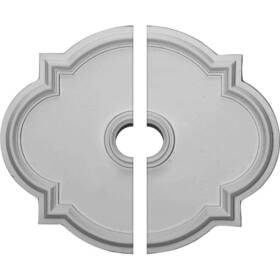 Cm24wa2-03500 Ekena Millwork Ceiling Medallion 24 Inch W Polyurethane Exterior/interior 2-pcs White