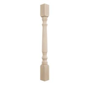 Col03x03x35lerw Ekena Millwork 3.75 Inch X3.75 X35.5 Cabinet Column Precision-carved Rubberwood