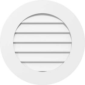 Gvpro26x2601sn Ekena Millwork Surface Mount Pvc Gable Vent 26 Inch X26 Round With Standard Frame