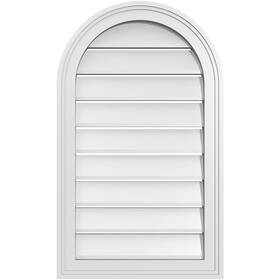 Gvprt18x3002sf Ekena Millwork Round Top Surface Mount Pvc Gable Vent 18 Inch W X
