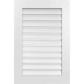 Gvpve24x3601sf Ekena Millwork Gable Vent 36 Inch Intake/exhaust Weather Resistant Paintable White