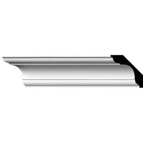 Mld02x02x03je Ekena Millwork Endurathane Jefferson 2 1/4 Inch H X P 3 F 94 1/2 L White
