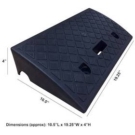 Cr-rps-pp4-bk Electriduct Plastic Portable 4 Inch Curb Ramp- Black