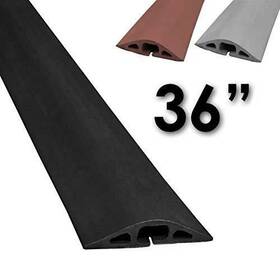 D-2-36-gy Electriduct D-2 Rubber Duct Cord Cover - 36 Inch 3 Feet Black Floor Cable