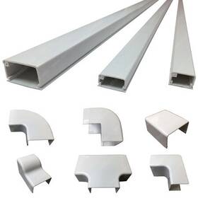 Sr-ed-med1-5pk-wt Electriduct Medium Latching Surface Raceways- 59 Inch - 5 Pack