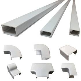 Sr-ed-sm1-5pk-wt Electriduct Small Latching Surface Raceways- 59 Inch - 5 Pack- White