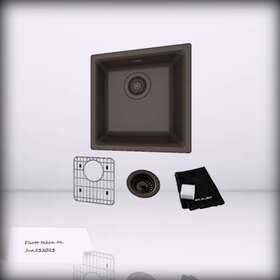 Elg1616mc0c Elkay Quartz Classic 15-3/4 X Mocha Sink Grid Dra