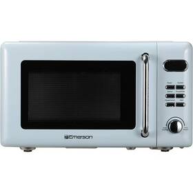 Emerson Mwr7020bl 0.7 Cu Ft 700w Thunderbird Blue Retro Countertop Microwave Oven