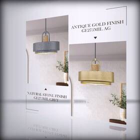 Ge275mil Emliviar 11 - Inch Farmhouse For Modern Hanging Lamp Vintage Pendant Light Gold