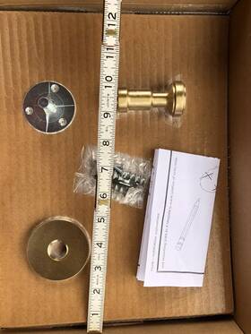 290909us4 Emtek Hardware Transitional Brass Hook With Disk Rosette New Sealed