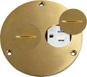 975501-c Enerlites 975501- Screw Cap Floor Box Cover 4 Inch Diameter 20a Tamper-weather