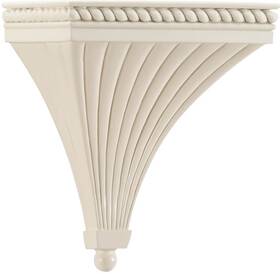 383745 Eurolux Home Elegant Off-white Lacquered Bracket Regal Collection
